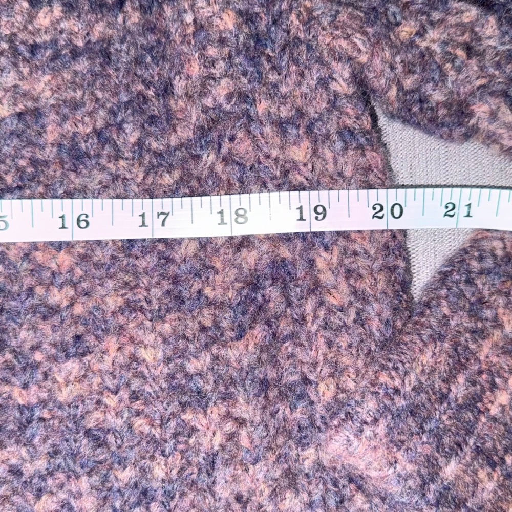 Madewell NWT‎ Pointelle Mockneck Pullover Sweater Size XS Purple Wool Blend Knit - Picture 11 of 13